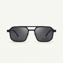 Lunettes de soleil VECTRA SUN noires unisex – vue de profil – Gango Brand