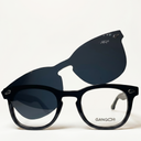 Lunettes de vue RAYO noires unisex – vue de face – Gango Brand