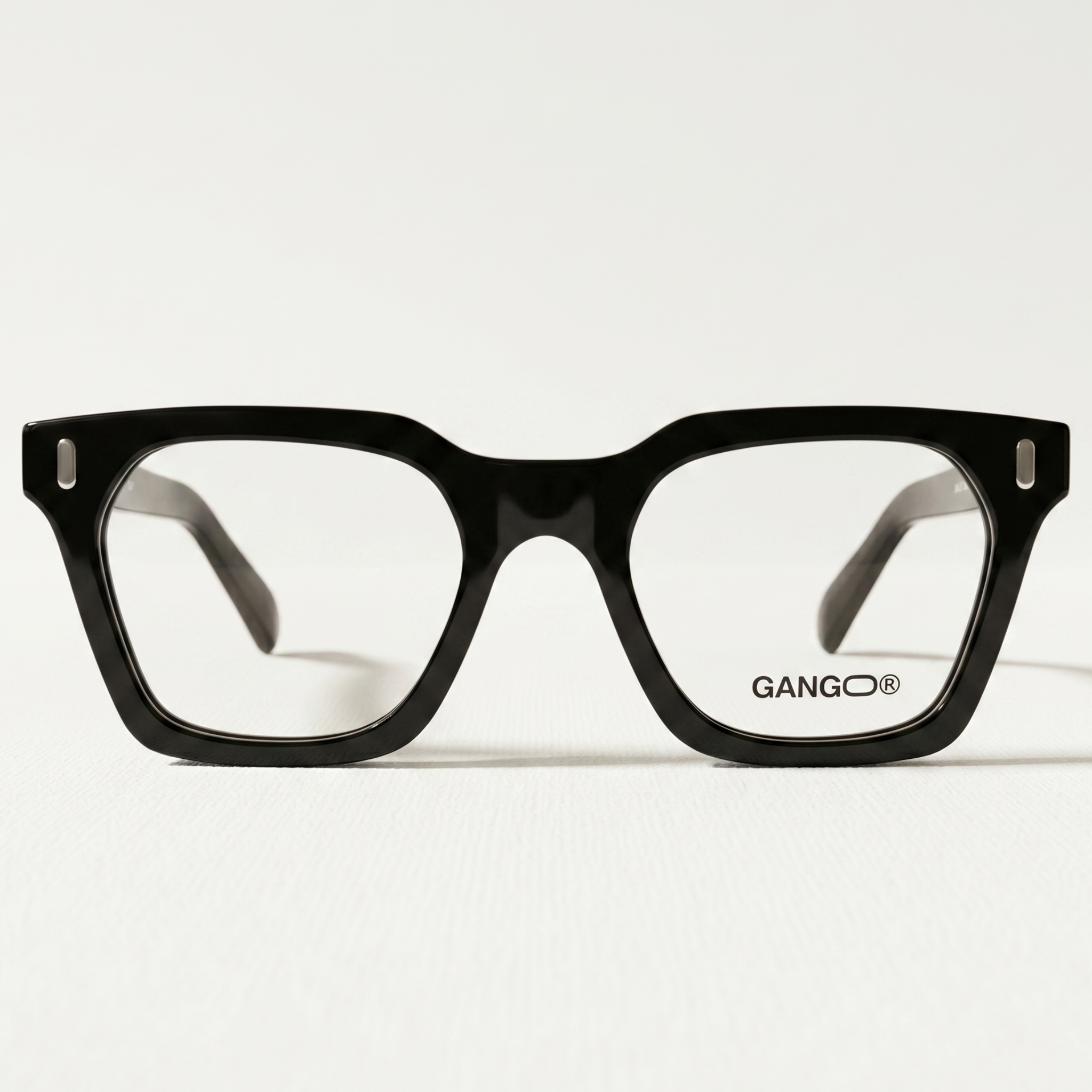 Lunettes de vue SOLANA noires unisex – vue de profil – Gango Brand