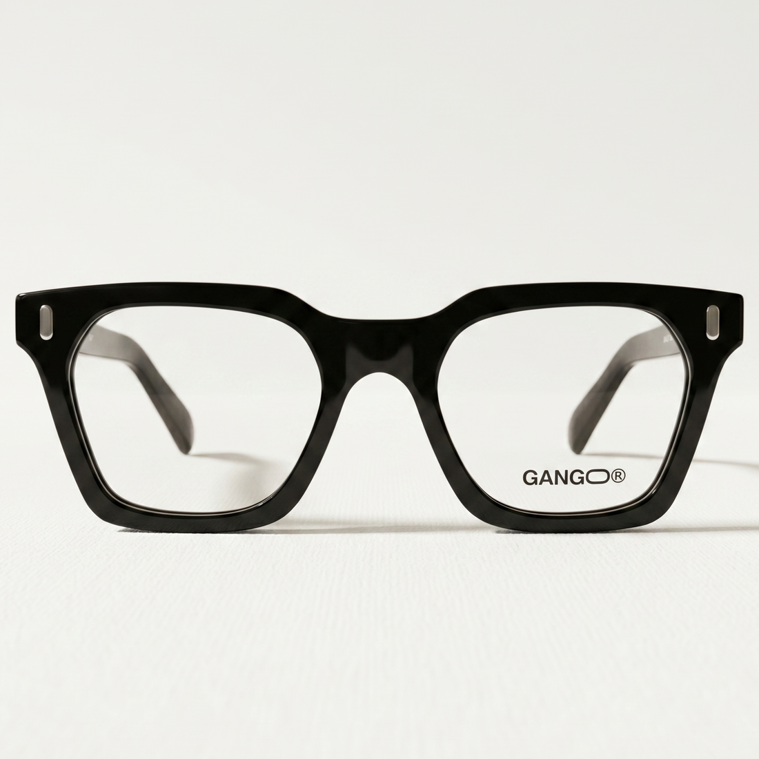 Lunettes de vue SOLANA noires unisex – vue de profil – Gango Brand