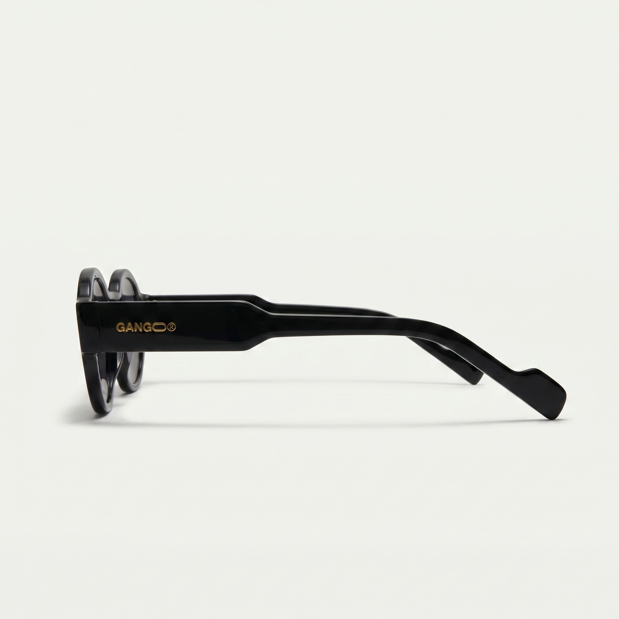 Lunettes de soleil DUSK grises unisex – vue de profil – Gango Brand