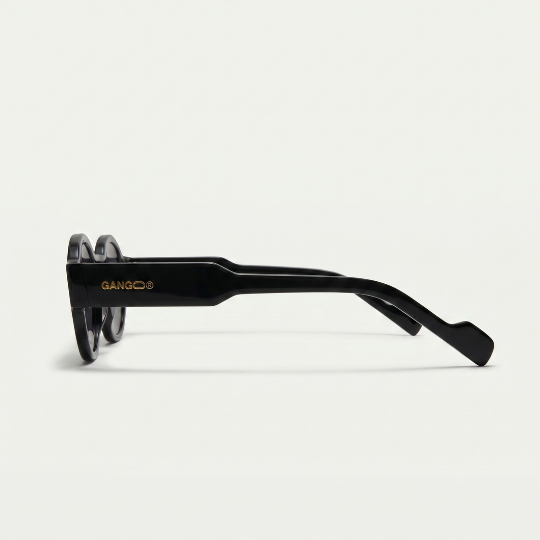 Lunettes de soleil DUSK grises unisex – vue de profil – Gango Brand