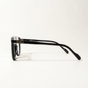 Lunettes de vue MARINA noires unisex – vue de profil – Gango Brand