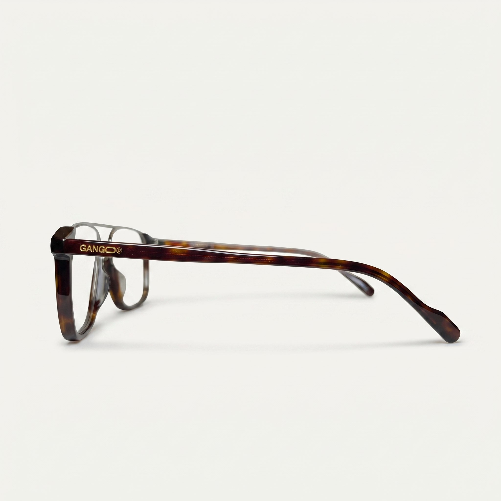 Lunettes de vue RIVAGE marron unisex – vue de profil – Gango Brand