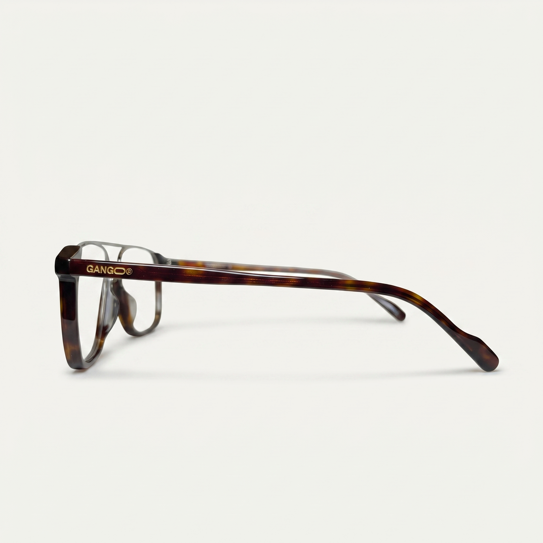 Lunettes de vue RIVAGE marron unisex – vue de profil – Gango Brand