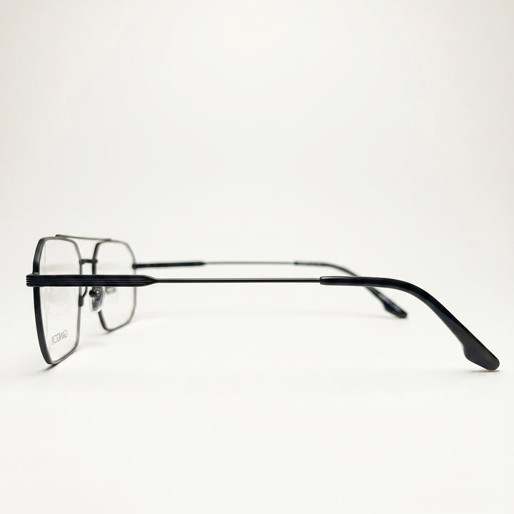 Lunettes de soleil VECTRA SUN noires unisex – détail de la monture – Gango Brand