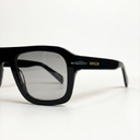 Lunettes de soleil SAHARA noires unisex – vue trois quarts – Gango Brand
