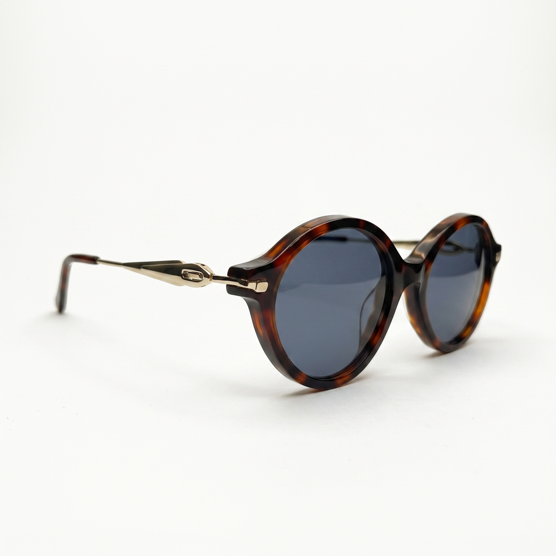 Lunettes de soleil HAVANA marron unisex – vue trois quarts – Gango Brand