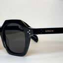 Lunettes de soleil AERO noires unisex – vue trois quarts – Gango Brand