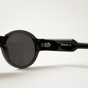 Lunettes de soleil DUSK grises unisex – vue trois quarts – Gango Brand
