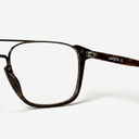 Lunettes de vue RIVAGE marron unisex – vue trois quarts – Gango Brand
