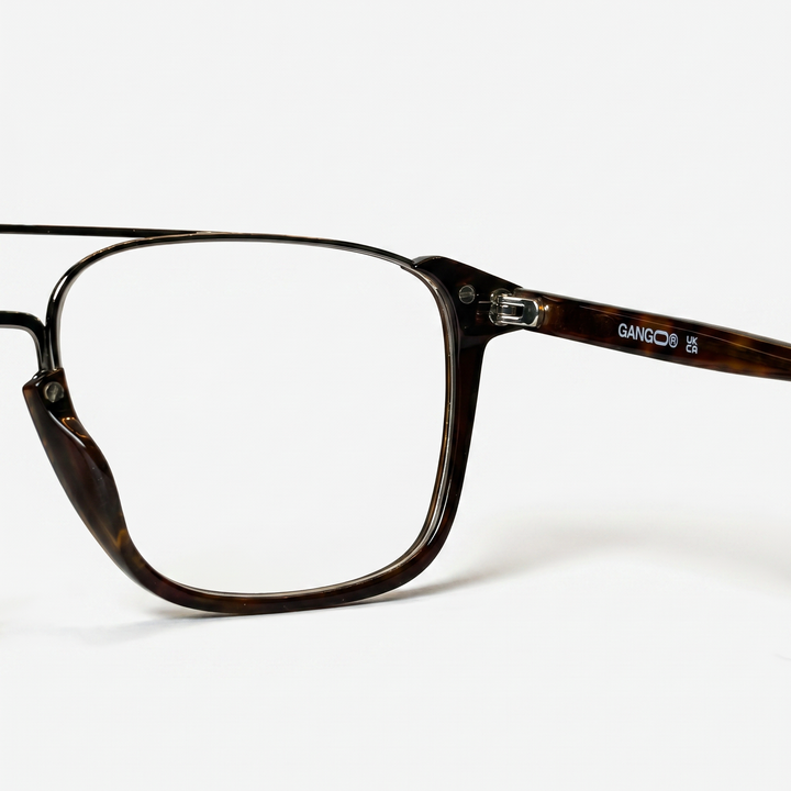 Lunettes de vue RIVAGE marron unisex – vue trois quarts – Gango Brand