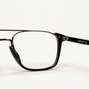 Lunettes de vue MARINA noires unisex – détail de la monture – Gango Brand