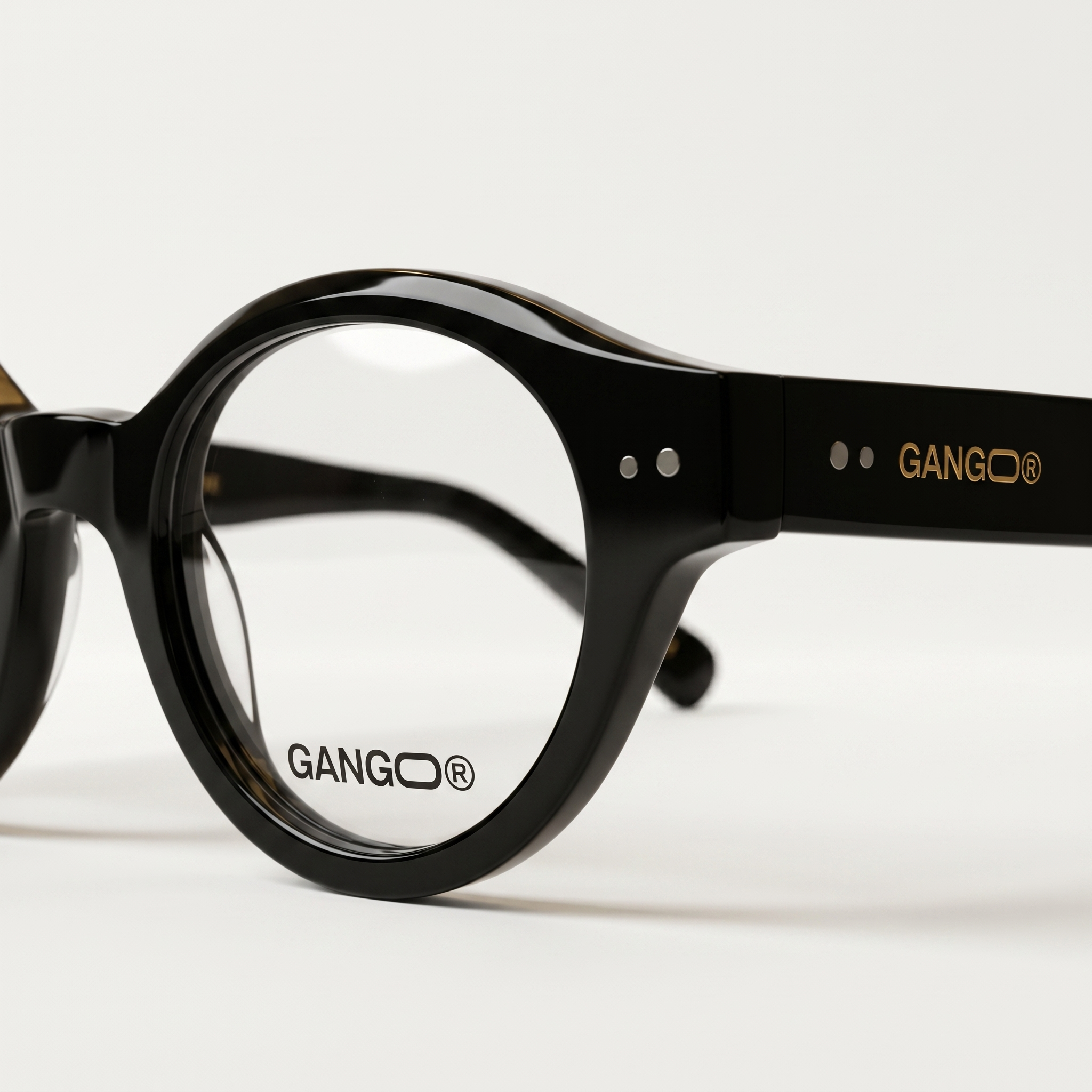Lunettes de vue WAY noires unisex – vue trois quarts – Gango Brand