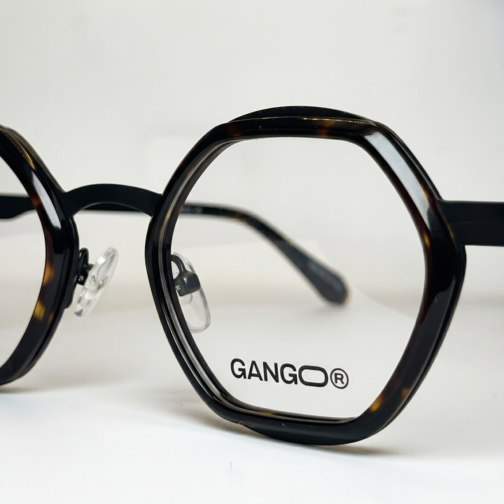 Lunettes de vue NOMAD marron unisex – détail de la monture – Gango Brand