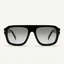 Lunettes de soleil SAHARA noires unisex – vue de face – Gango Brand